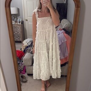 Elegant White Floral Dress